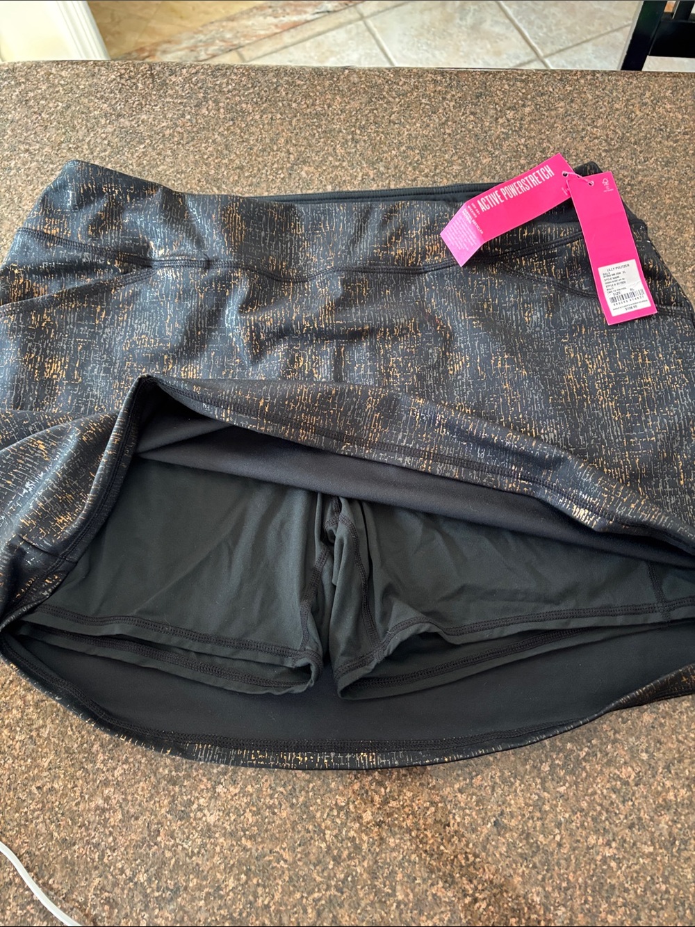 Lilly Pulitzer Black Metallic Sabbia Skort-XL - Picture 7 of 13